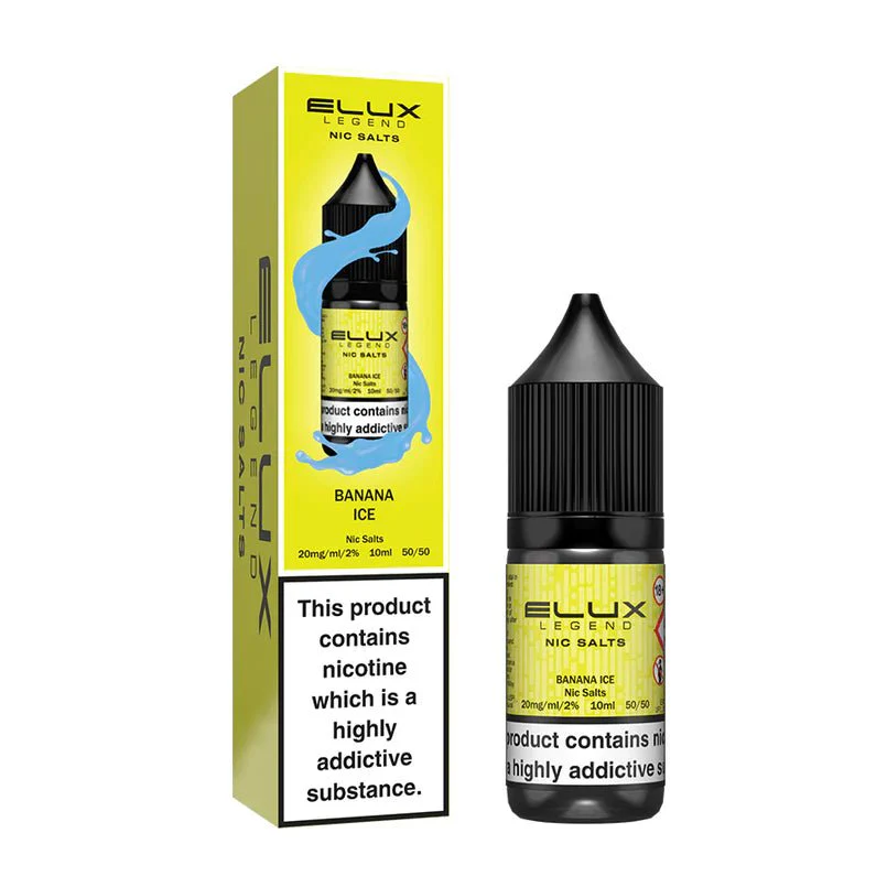 Elux Legend Nic Salts 10ml nicotine Banana Ice flavoured