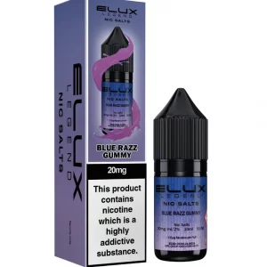 Elux Legend Nic Salts 10ml nicotine Blue Razz Gummy flavoured