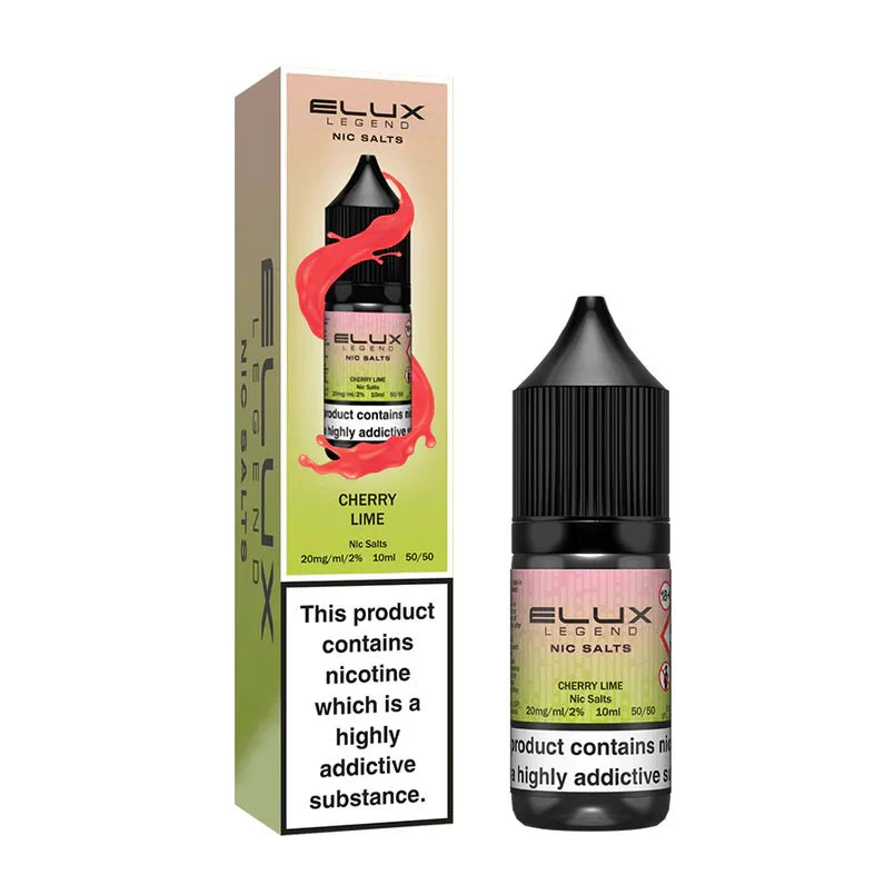 Elux Legend Nic Salts 10ml nicotine Cherry Lime flavoured