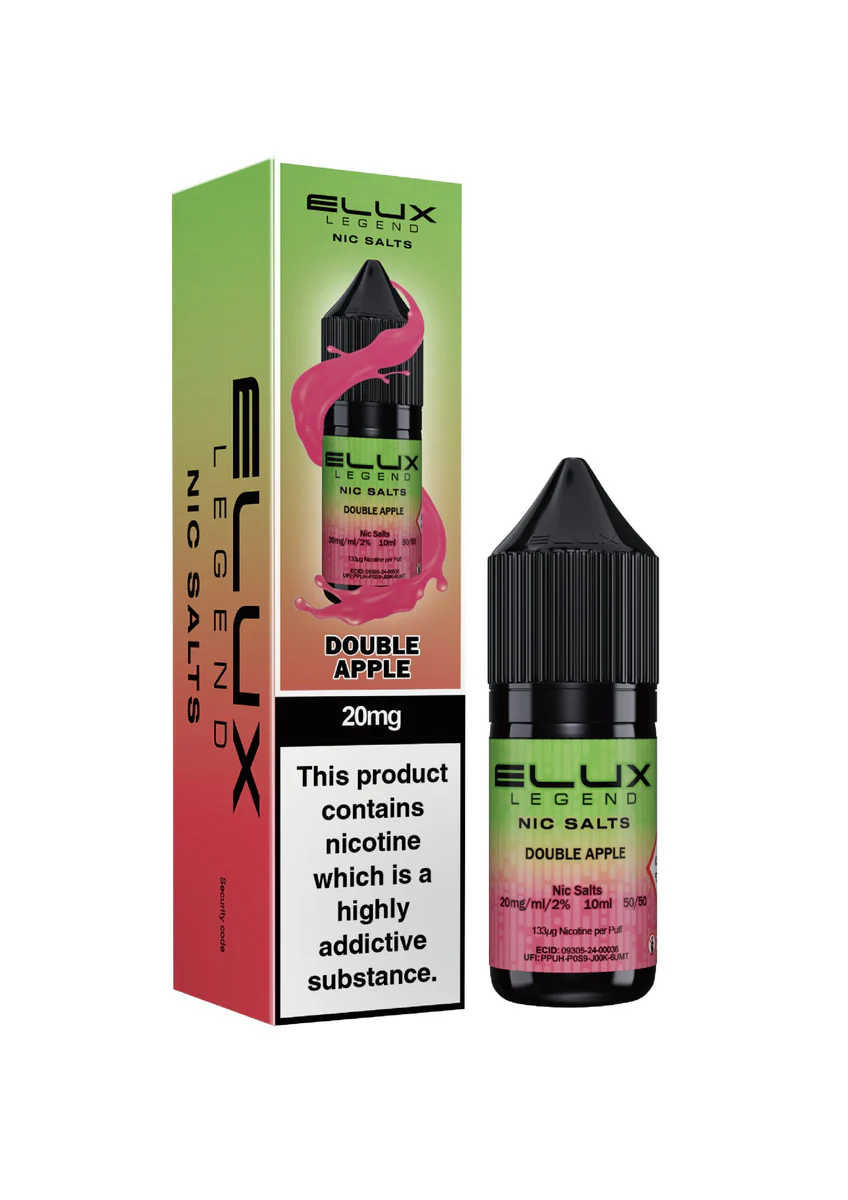 Elux Legend Nic Salts 10ml nicotine Double Apple flavoured