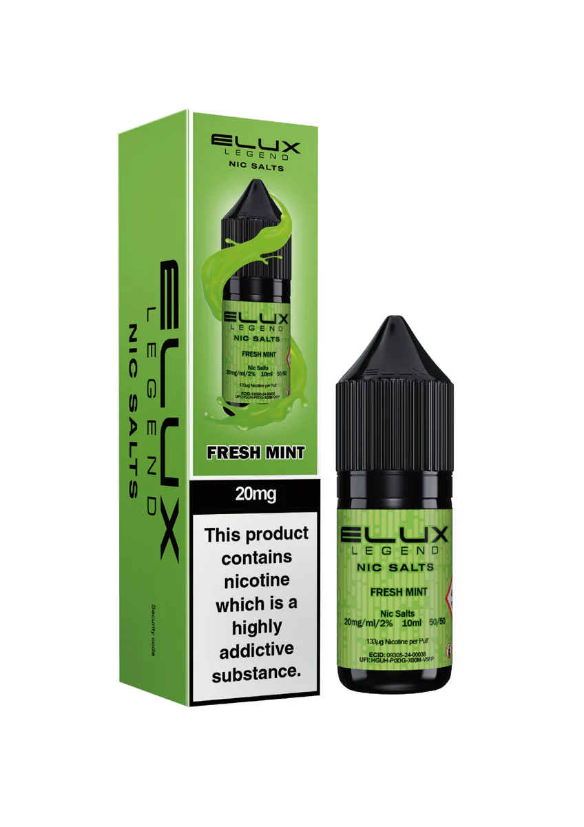 Elux Legend Nic Salts 10ml nicotine Fresh Mint flavoured