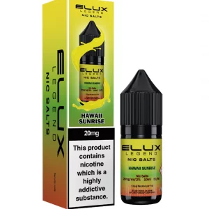 Elux Legend Nic Salts 10ml  nicotine Hawaii Sunrise flavoured