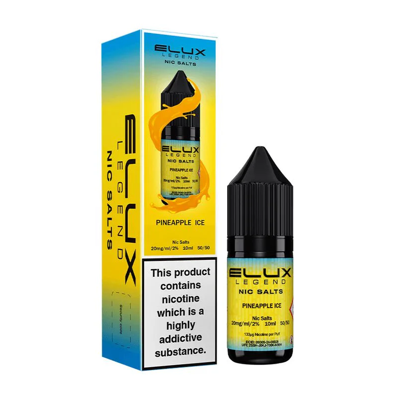 Elux Legend Nic Salts 10ml nicotine Pineapple Ice flavoured