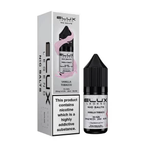 Elux Legend Nic Salts 10ml nicotine Vanilla Tabacco flavoured